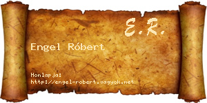 Engel Róbert névjegykártya